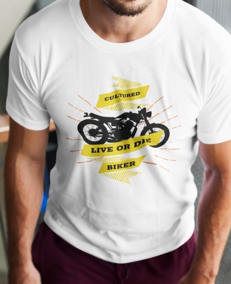 Cultured Motor Biker T-Shirt